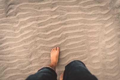 Toes in the sand