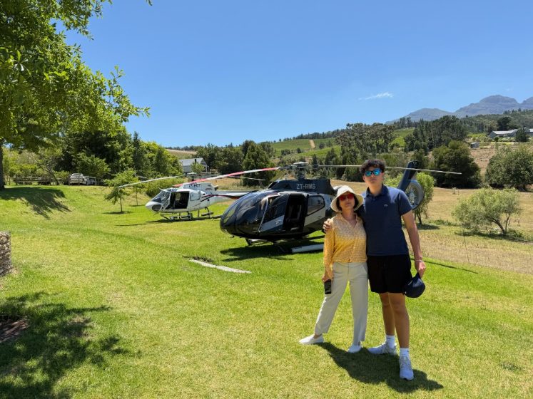 A helicopter day in the Cape winelands