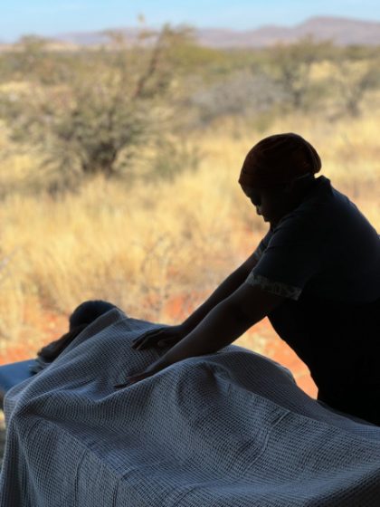 A bush massage in the Namib