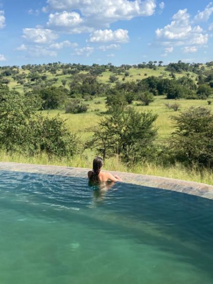 An infinity pool over the Serengeti